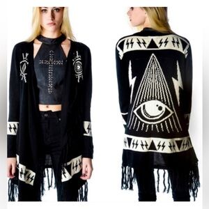 RARE! UNIF Psychic Poncho Knit Sweater, Size XS